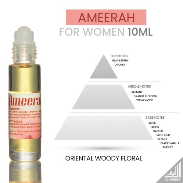 Ameerah Fragrance Oil with Notes of Jasmine, Cedarwood, Patchouli for Women - 10ml - Image 8