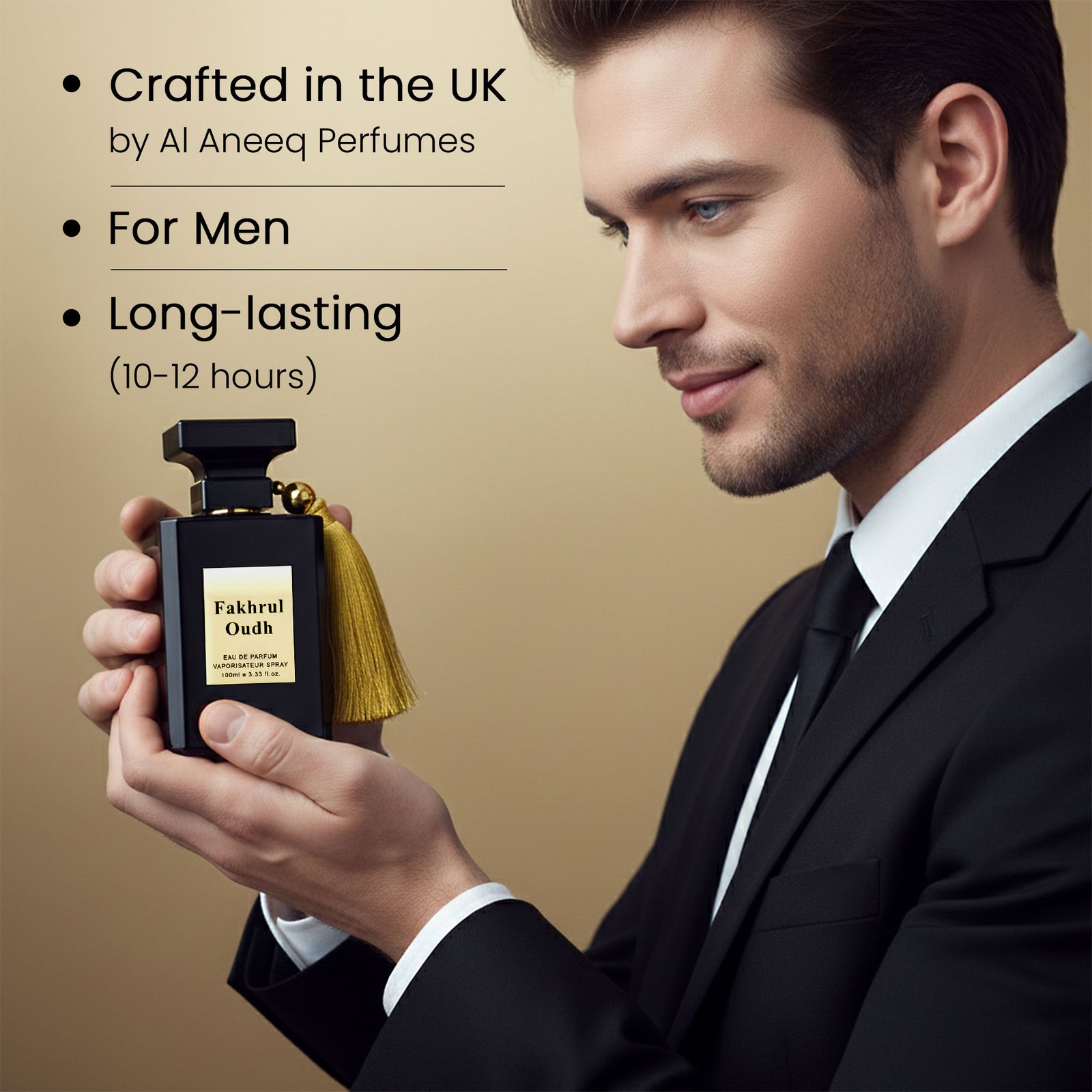 Fakhrul Oudh Fragrance Spray for Men - Oud Wood Scent - 100ml EDP - Image 9