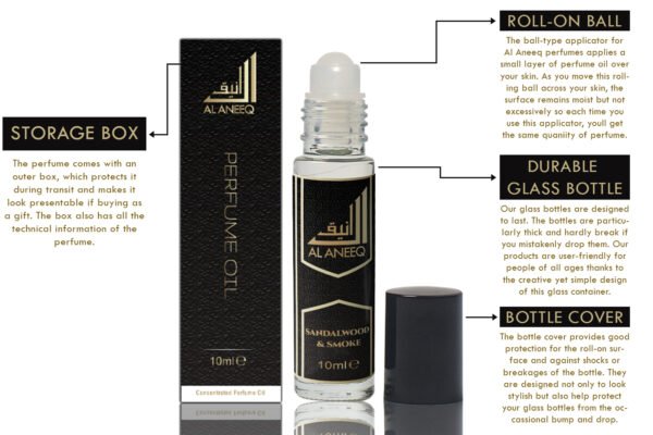 Sandalwood & Smoke perfume oil for Men (10ml) - Image 2