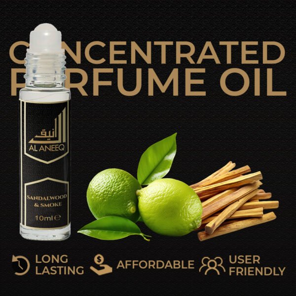 Sandalwood & Smoke perfume oil for Men (10ml) - Image 5